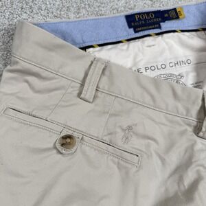 Polo Ralph Lauren Menss 40‎ Beige Fiat Front Shorts Pony Logo